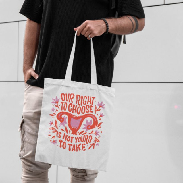 Bolso De Tela Cita feminista de Floral Uterus (Subido por el creador)