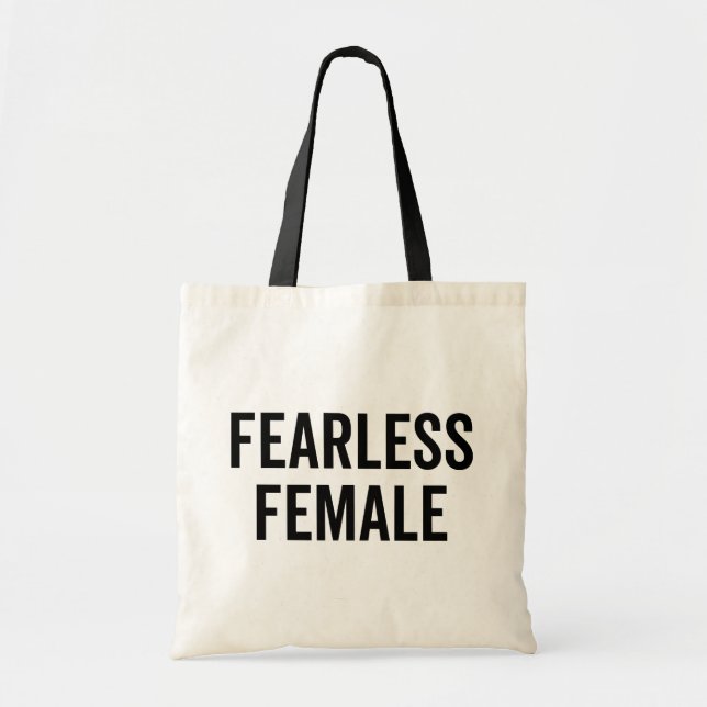 Bolso De Tela Cita feminista intrépida (Frente)