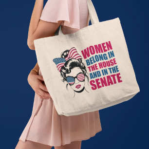 Bolso De Tela Cita feminista norteamericana divertida en polític
