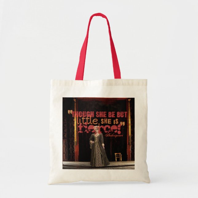 Bolso De Tela Cita feroz de Shakespeare (Frente)