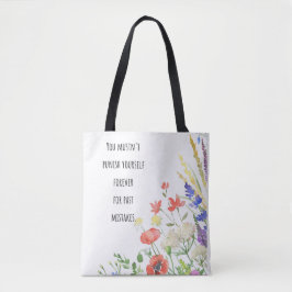 Bolso De Tela Cita floral de autocompasión