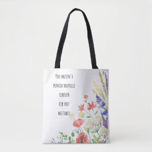 Bolso De Tela Cita floral de autocompasión