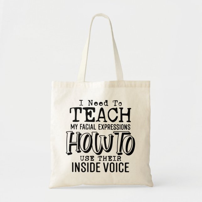 Bolso De Tela Cita graciosa sarcástica (Frente)