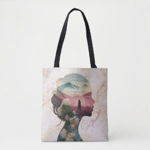 Bolso De Tela Cita Inspiradora de Keepsake personalizado moderna