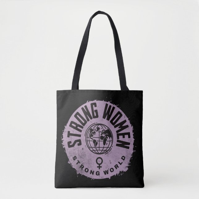 Bolso De Tela Cita Inspiradora de mujeres fuertes (Anverso)