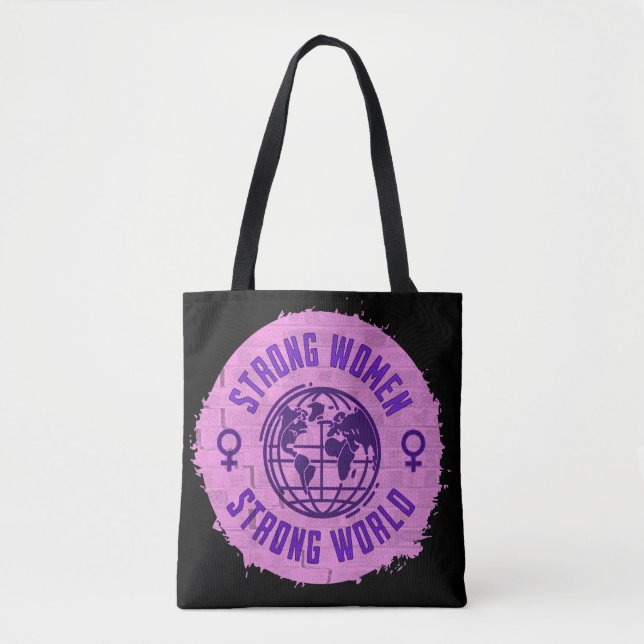 Bolso De Tela Cita Inspiradora de mujeres fuertes (Anverso)