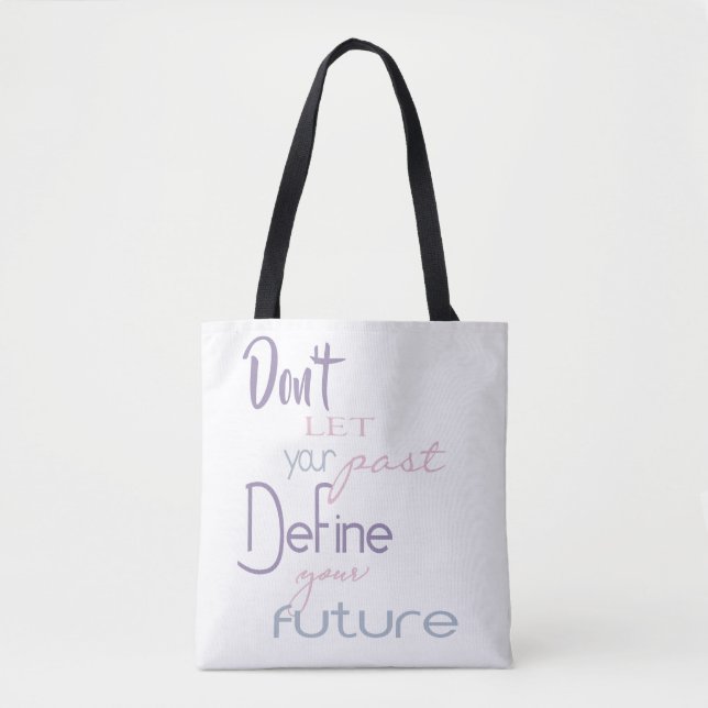 Bolso De Tela Cita inspiradora - Definir su futuro (Anverso)