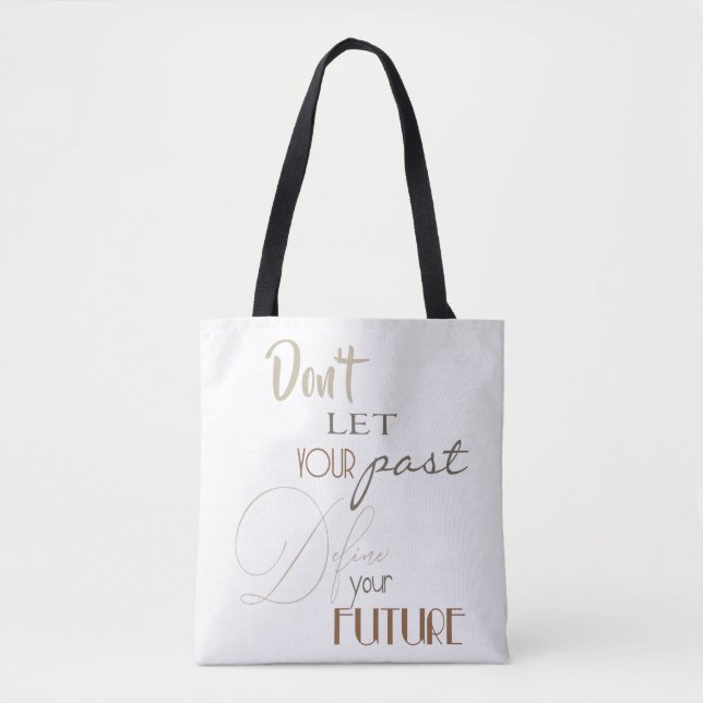 Bolso De Tela Cita inspiradora - Definir su futuro (Anverso)
