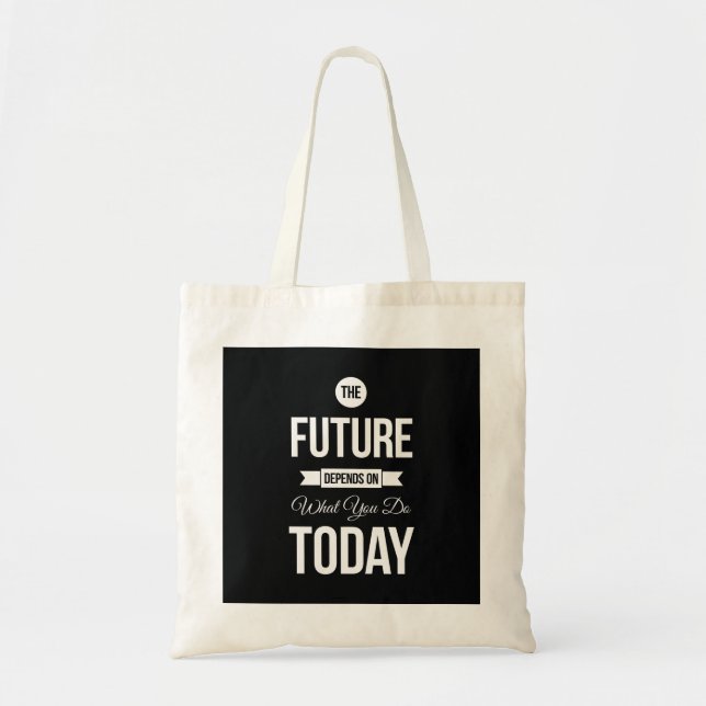 Bolso De Tela Cita inspiradora El Futuro Negro (Frente)