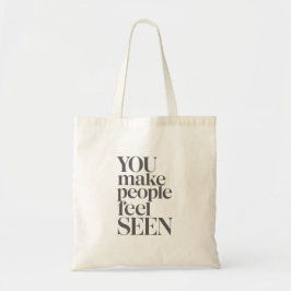 Bolso De Tela Cita Inspiradora 'Haces que la Gente se Sienta Vis