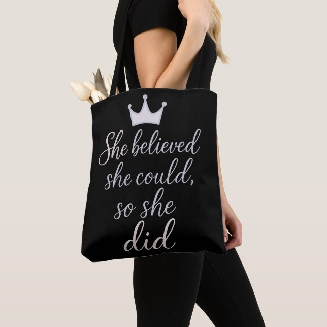 Bolso De Tela Cita inspiradora para mujeres (Detalle)