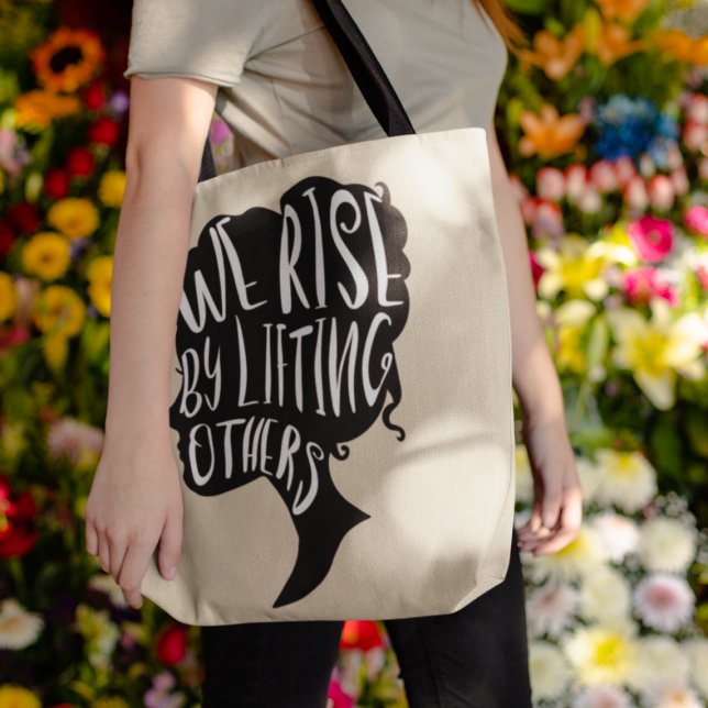 Bolso De Tela Cita motivacional - Aumentamos levantando a otros (Subido por el creador)