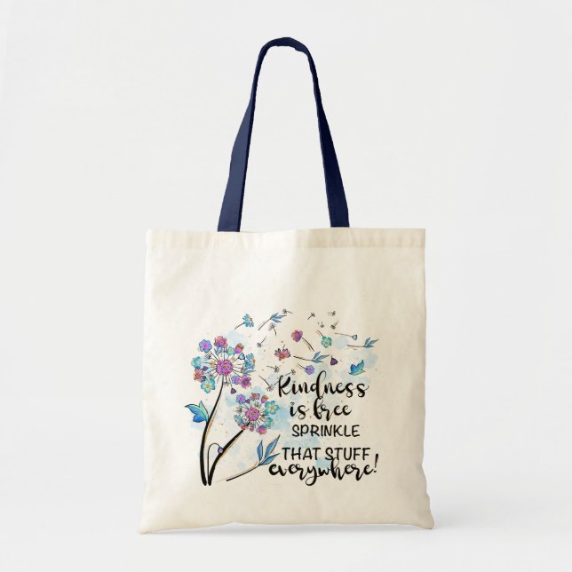 Bolso De Tela Cita motivacional de Dandelion (Frente)