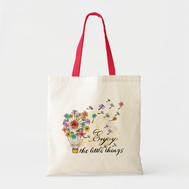 Bolso De Tela Cita motivacional de Dandelion (Frente)
