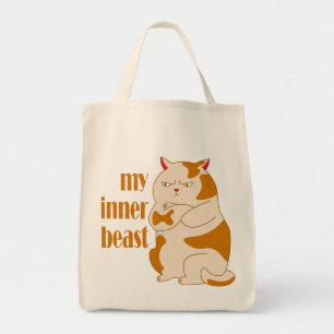 Bolso De Tela Cita motivacional de gato gordo perezoso de mi bes