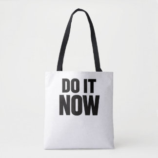 Bolso De Tela Cita Motivacional Hazlo Ahora Tipografía Mínima En