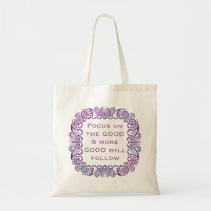 Bolso De Tela Cita motivacional positiva decorativa