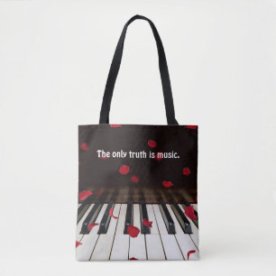Bolso De Tela Cita musical sobre las llaves del piano para la bo