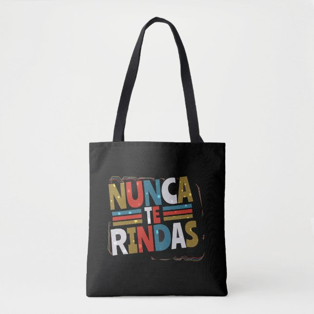 Bolso De Tela Cita nunca te rindas (Anverso)