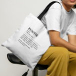 Bolso De Tela Cita personalizada de definición de funciones<br><div class="desc">Este diseño de citas de definición Funtie es la manera perfecta de celebrar el vínculo especial que tu hermana comparte con tu hijo como "Tía divertida". Este diseño es algo que no sólo alegra su vida sino que también captura la alegría y el amor únicos que trae a tu familia....</div>