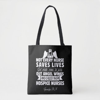 Bolso De Tela Cita personalizada de enfermeras de hospicio