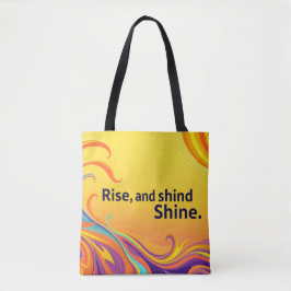 Bolso De Tela Cita personalizada de Rise Shine