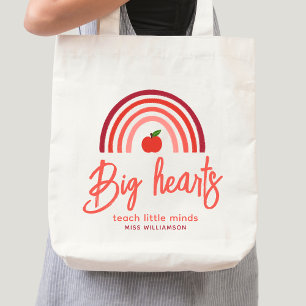 Bolso De Tela Cita personalizada del profesor de manzana arcoíri