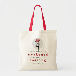 Bolso De Tela Cita poema de Anne Bronte - Mi alma está despertad