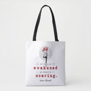 Bolso De Tela Cita poema de Anne Bronte - Mi alma está despertad