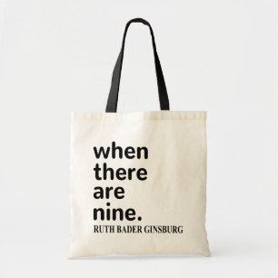 Bolso De Tela Cita RBG, Cuando Hay Nueve