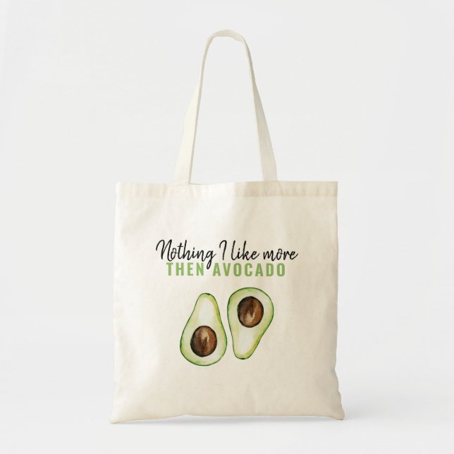 Bolso De Tela Cita Verde Moderna De Aguacate Para Regalo De Aman (Frente)
