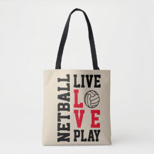 Bolso De Tela Cita viva del Netball del juego del amor