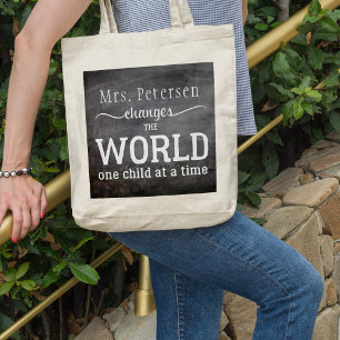 Bolso De Tela Citación de guión de escritura de tipografía con n