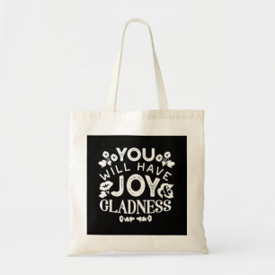 Bolso De Tela Citas de fe y felicidad: alegría y gozo