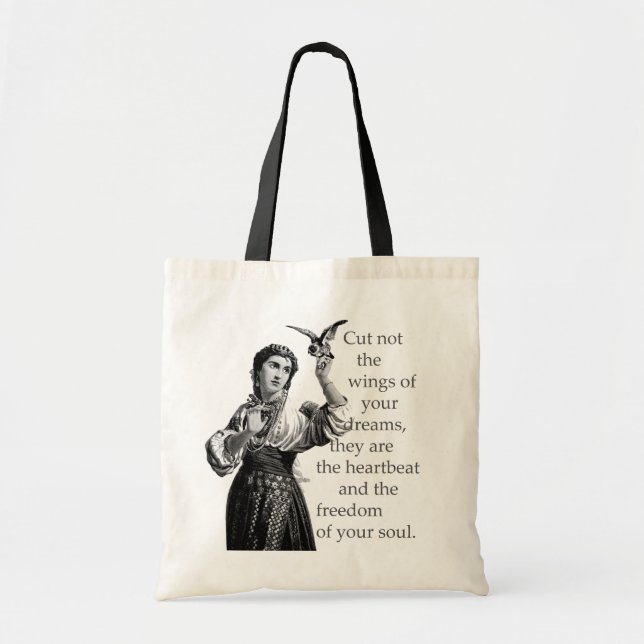 BOLSO DE TELA CITAS DE LA INSPIRACIÓN PARA LAS MUJERES (Frente)