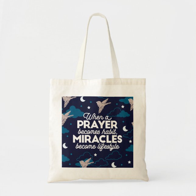 Bolso De Tela Citas de oraciones y milagros (Frente)