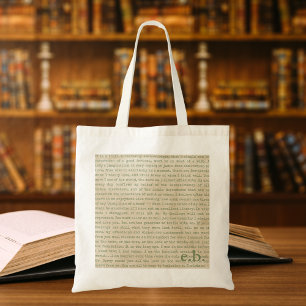 Bolso De Tela Citas de Orgullo y Prejuicio Personalizadas de la 