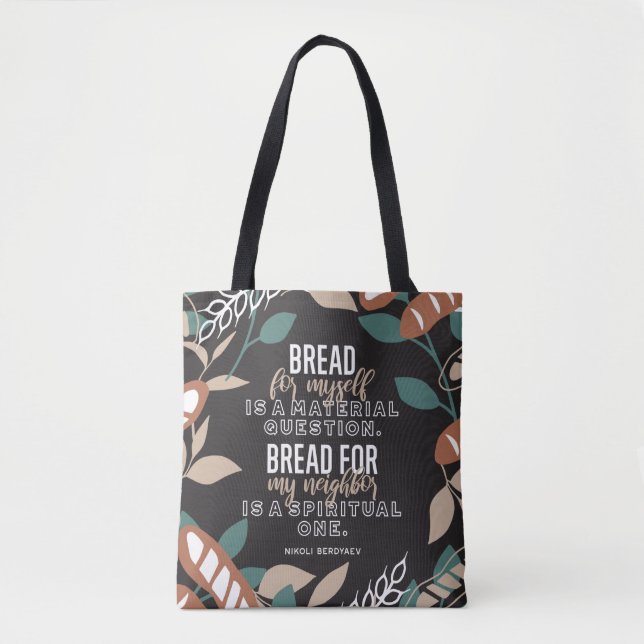 Bolso De Tela Citas de pan de Nikoli Berdyaev (Anverso)