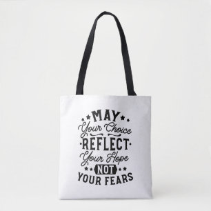 Bolso De Tela Citas de Que Tu Elección Refleje Tu Esperanza