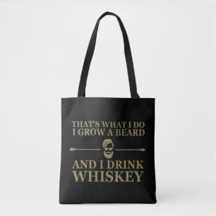 Bolso De Tela Citas de Whiskey con graciosos dichos barbudos