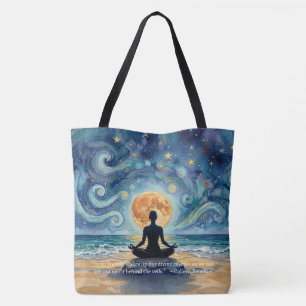 Bolso De Tela Citas de Yoga Meditación Cielo Nocturno Estrellado