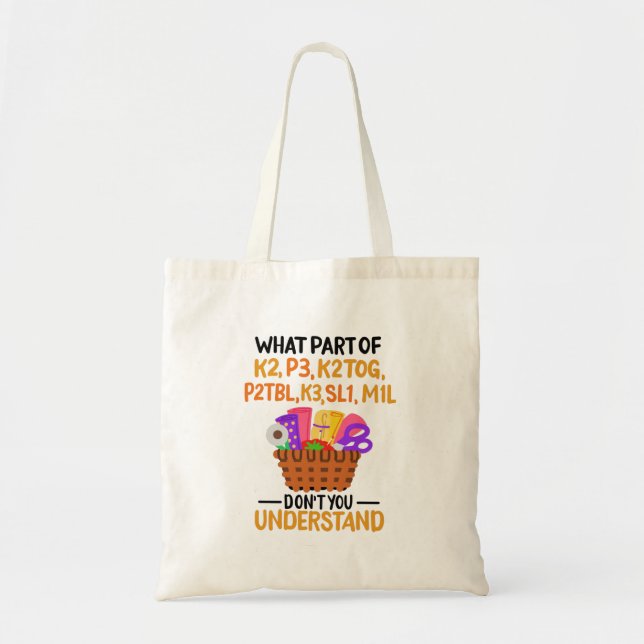 Bolso De Tela Citas divertidas de punto (Frente)