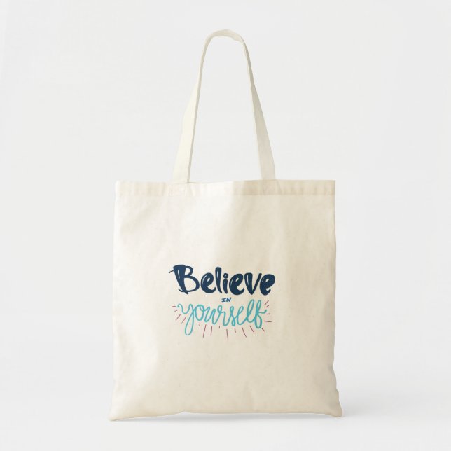 Bolso De Tela Citas inspiradoras y coloridas (Frente)