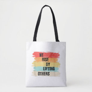Bolso De Tela Citas Motivadoras Nos Elevamos Al Levantar A Otros
