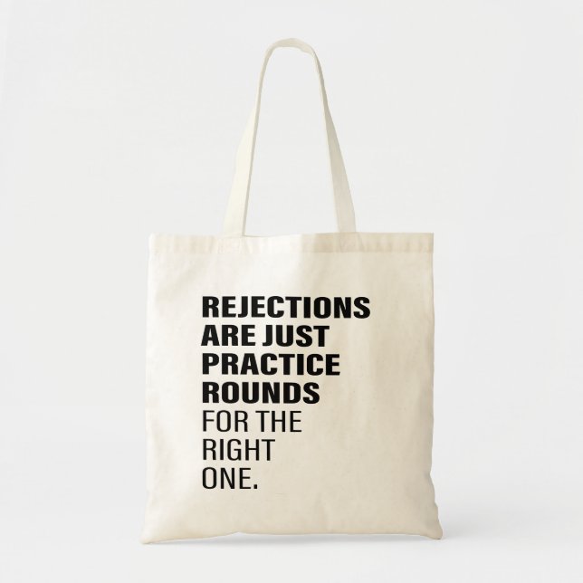 Bolso De Tela Citas rechazadas animando el texto de palabras art (Frente)