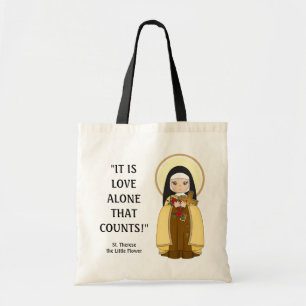 Bolso De Tela Citas religiosas de monja de San Terés