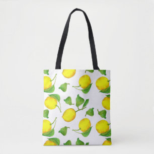 Bolso De Tela Cítrico de frutas de color de agua de Lemons Amari