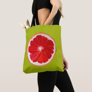 Bolso De Tela Cítricos de arte pop rosa pomelo original