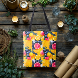 Bolso De Tela Citrus Berry Bliss Wellness Tote Bag