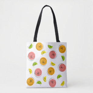Bolso De Tela Citrus Multi en todo el tote
